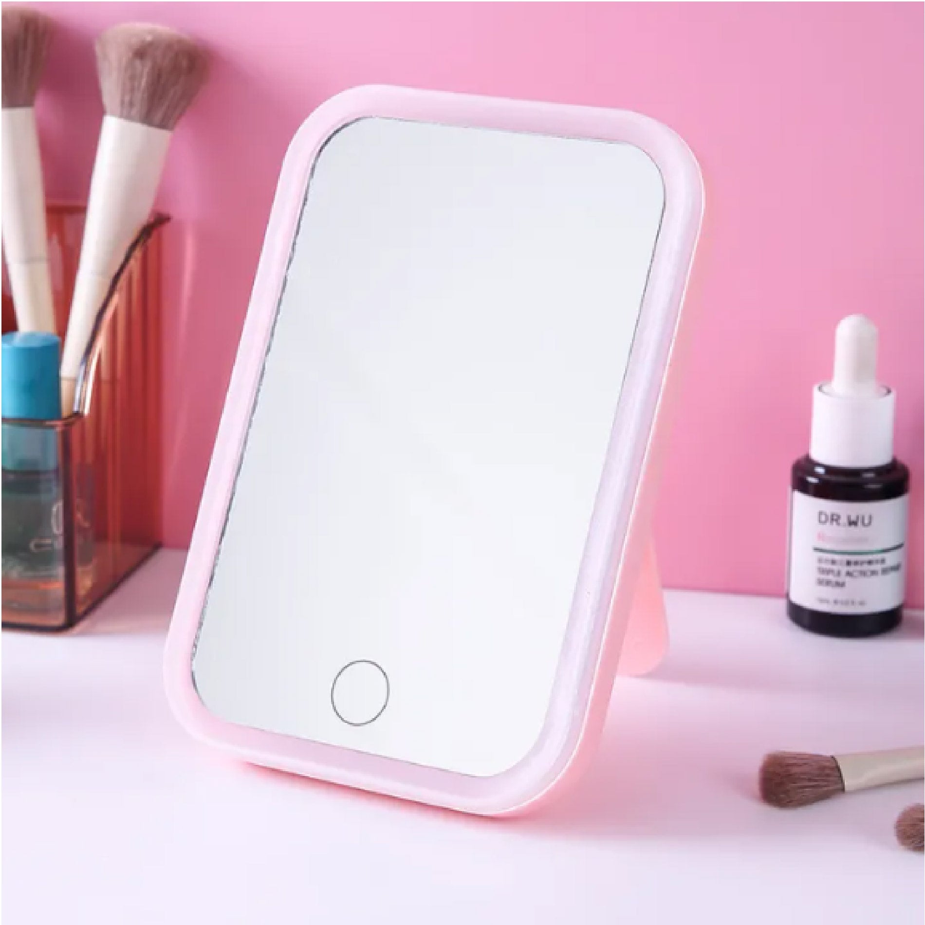 Mini Espejo Iluminado Tactil Luz Led