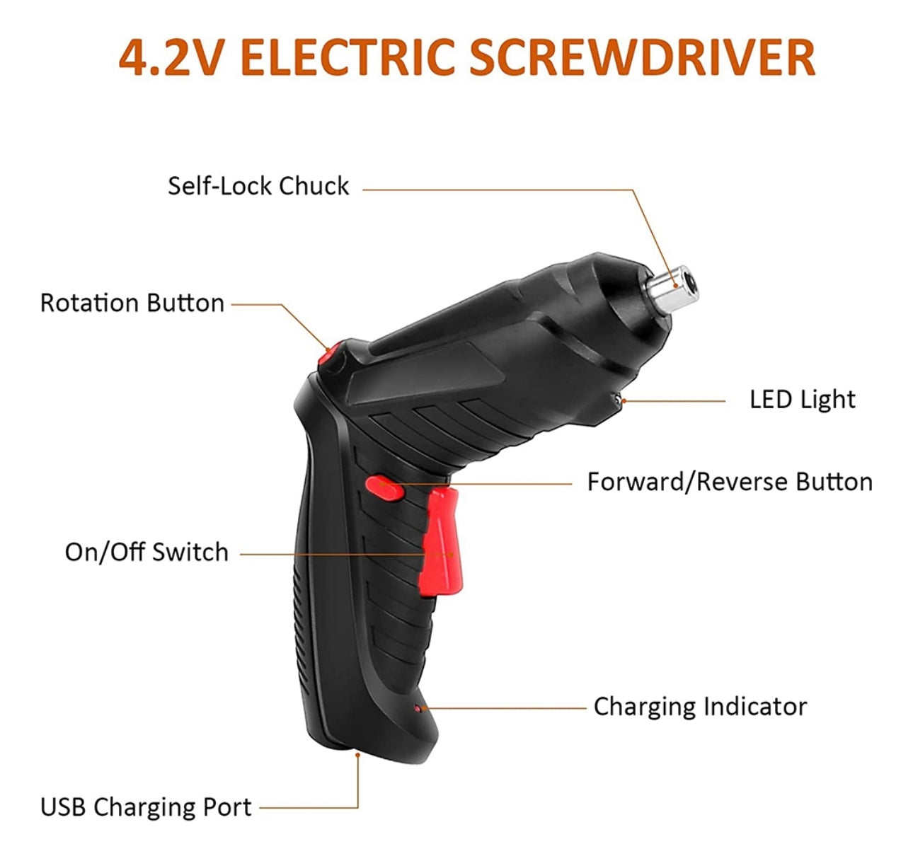 kit Destornillador Inalámbrico 47 piezas